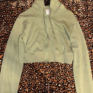 Zine Clothing Olive Zip-Up Hoodie